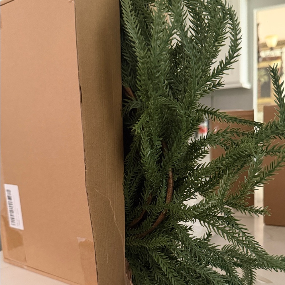 Two piece Christmas Norfolk, pine garland 6 feet each